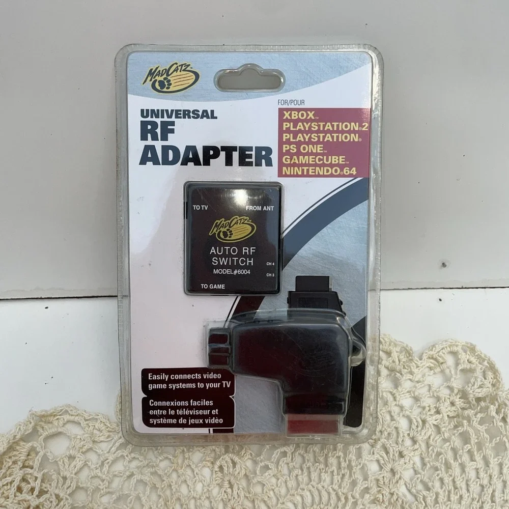 Mad Catz Auto RF Switch Adapter #6004 Switch N64 GameCube PS1 PS2 & OG Xbox OEM